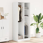 Garderobe Hvit 80X50X200 Cm Konstruert Tre