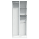 Garderobe Hvit 80X50X200 Cm Konstruert Tre
