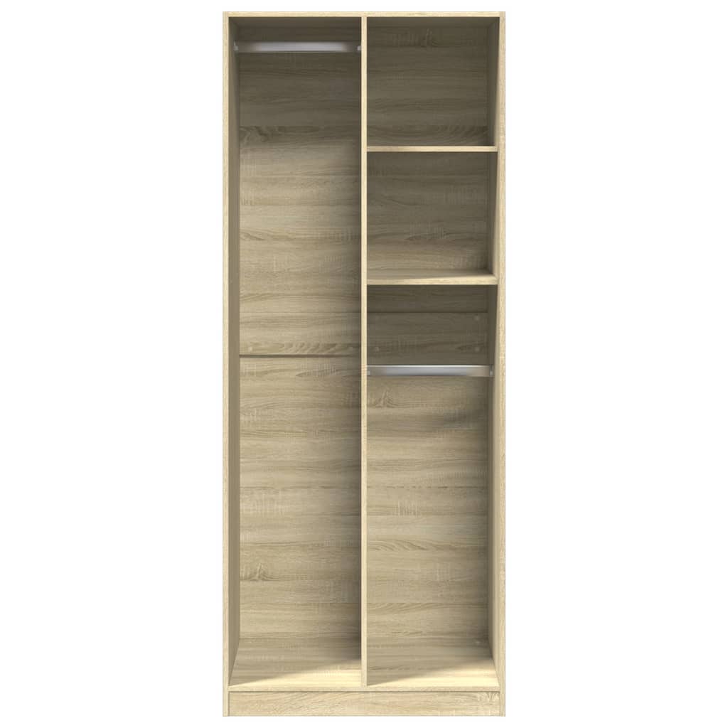 Garderobe Sonoma Eik 80X50X200 Cm Konstruert Tre