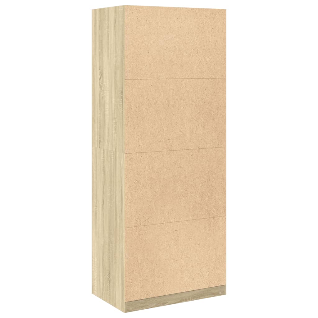 Garderobe Sonoma Eik 80X50X200 Cm Konstruert Tre