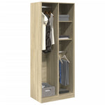 Garderobe Sonoma Eik 80X50X200 Cm Konstruert Tre