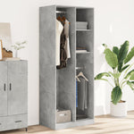 Garderobe Betonggrå 80X50X200 Cm Konstruert Tre