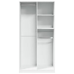 Garderobeskap Hvit 100X50X200 Cm Sponplate