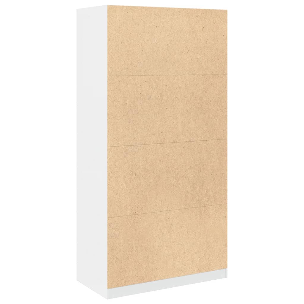 Garderobeskap Hvit 100X50X200 Cm Sponplate