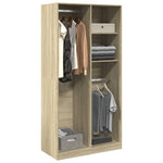 Garderobe Sonoma Eik 100X50X200 Cm Sponplate