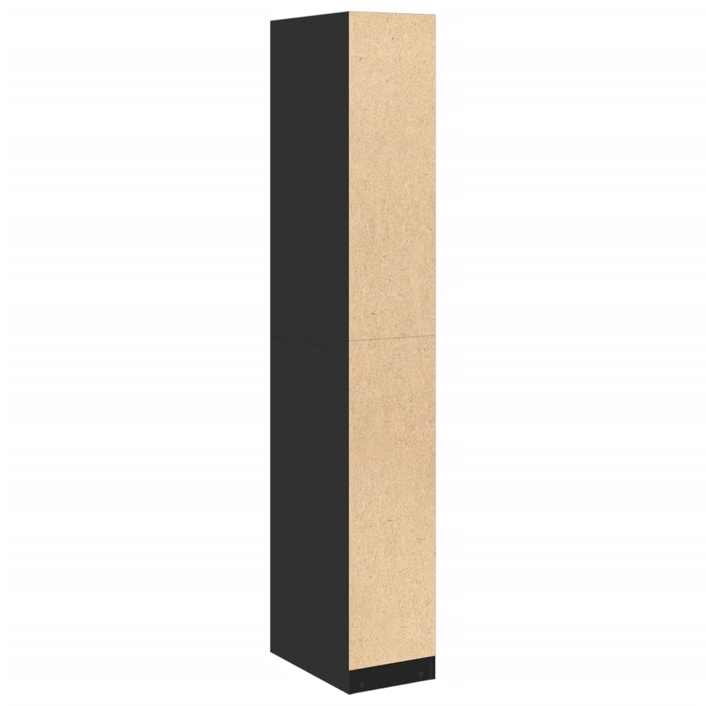 Garderobe Svart 30X50X200 Cm Konstruert Tre