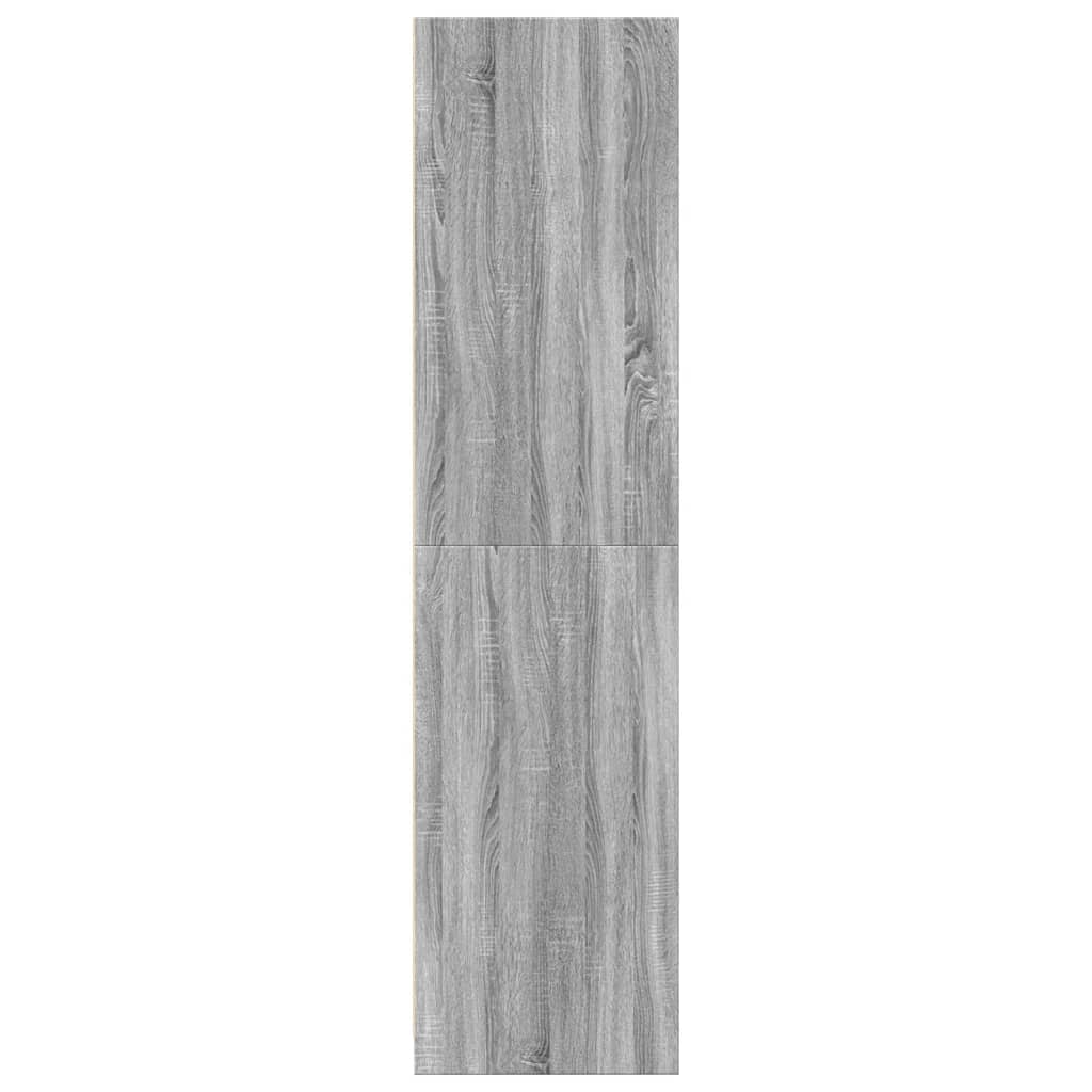 Garderobe Grå Sonoma 30X50X200 Cm Konstruert Tre