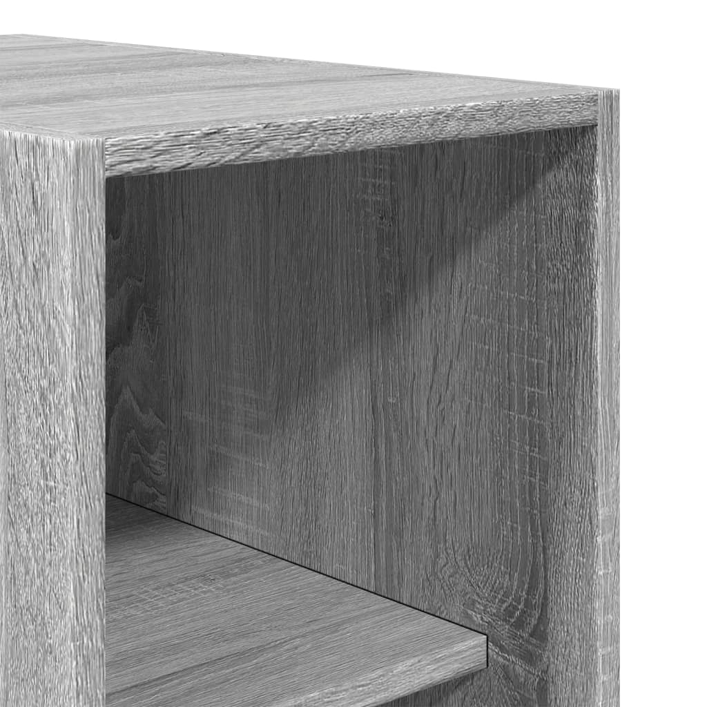 Garderobe Grå Sonoma 30X50X200 Cm Konstruert Tre