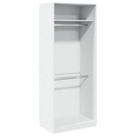 Garderobe Hvit 80X50X200 Cm Konstruert Tre
