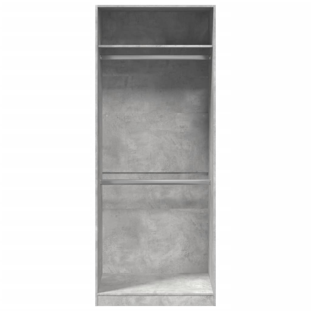 Garderobe Betonggrå 80X50X200 Cm Konstruert Tre