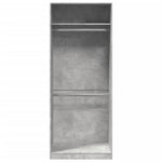 Garderobe Betonggrå 80X50X200 Cm Konstruert Tre