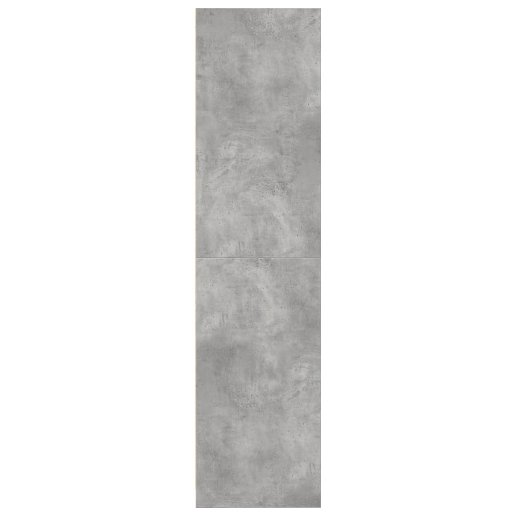 Garderobe Betonggrå 80X50X200 Cm Konstruert Tre