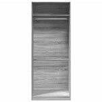 Garderobe Grå Sonoma 80X50X200 Cm Konstruert Tre