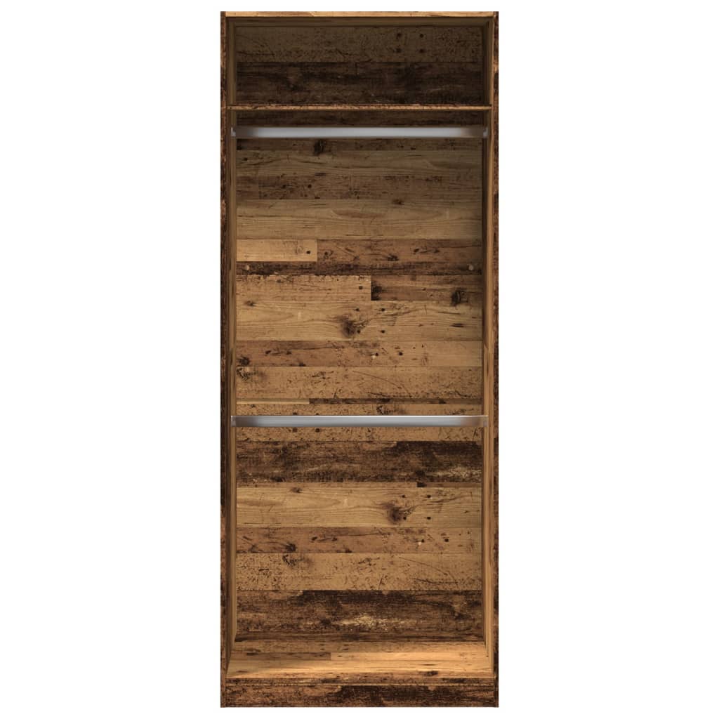 Garderobe Gammelt Tre 80X50X200 Cm Konstruert Tre