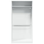 Garderobeskap Hvit 100X50X200 Cm Sponplate