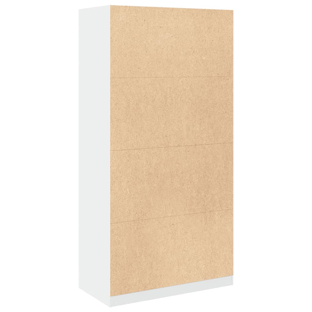 Garderobeskap Hvit 100X50X200 Cm Sponplate