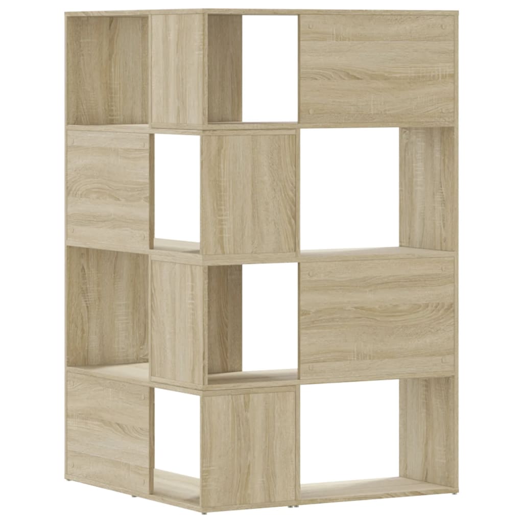 Bokhylle Hjørne 4 Lag Sonoma Eik 85X85X140 Cm Konstruert Tre