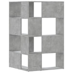 Bokhylle Hjørne 4 Etasjer Betonggrå 85X85X140 Cm Konstruert Tre