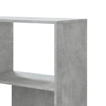 Bokhylle Hjørne 4 Etasjer Betonggrå 85X85X140 Cm Konstruert Tre