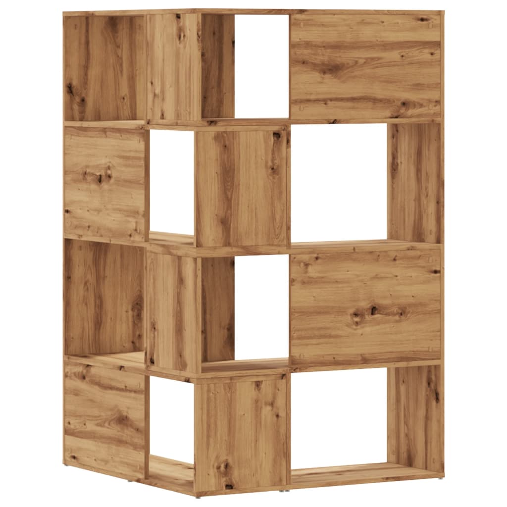 Bokhylle Hjørne 5 Lag Artisan Eik 85X85X140 Cm Konstruert Tre