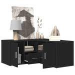 Hjørneskap Svart 160X40X45 Cm Sponplate