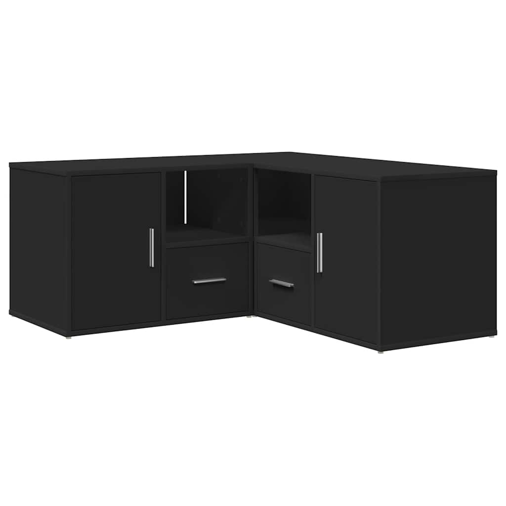 Hjørneskap Svart 160X40X45 Cm Sponplate
