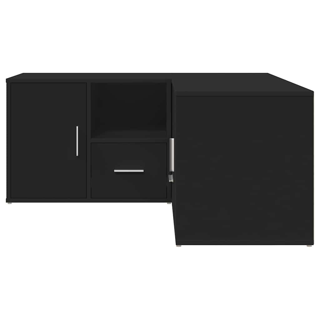 Hjørneskap Svart 160X40X45 Cm Sponplate