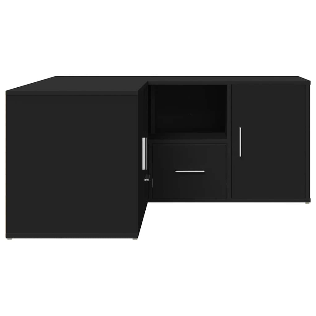 Hjørneskap Svart 160X40X45 Cm Sponplate