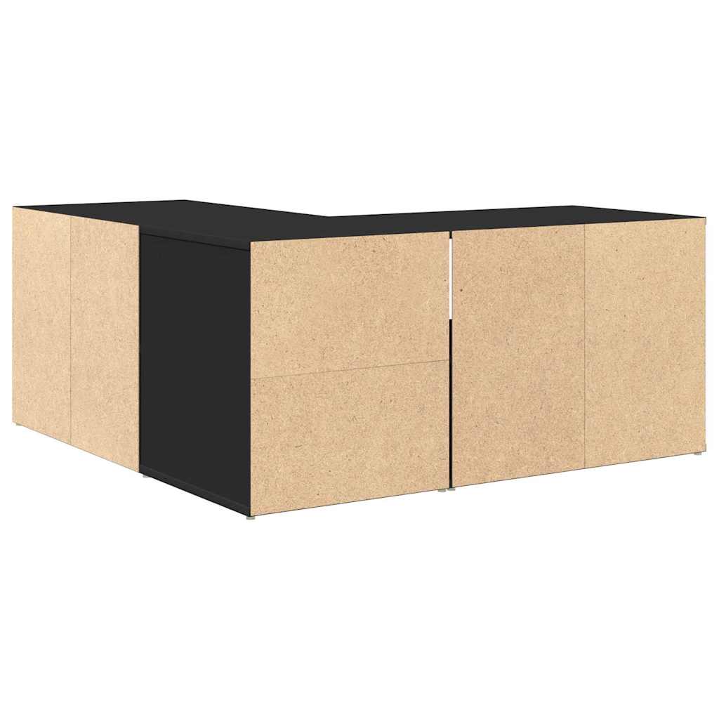 Hjørneskap Svart 160X40X45 Cm Sponplate