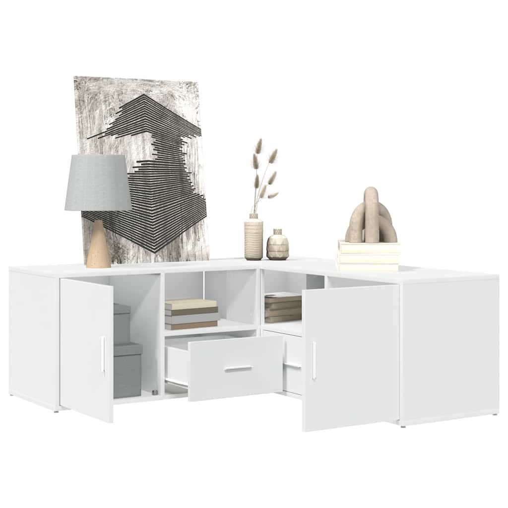 Hjørneskap Hvit 200X40X45 Cm Konstruert Tre