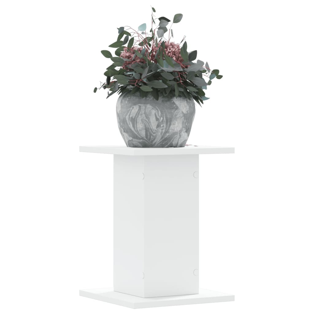 Plantestativ 2 Stk Hvit 30X30X40 Cm Konstruert Tre