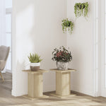 Plantestativer 2 Stk Sonoma Eik 30X30X40 Cm Konstruert Tre