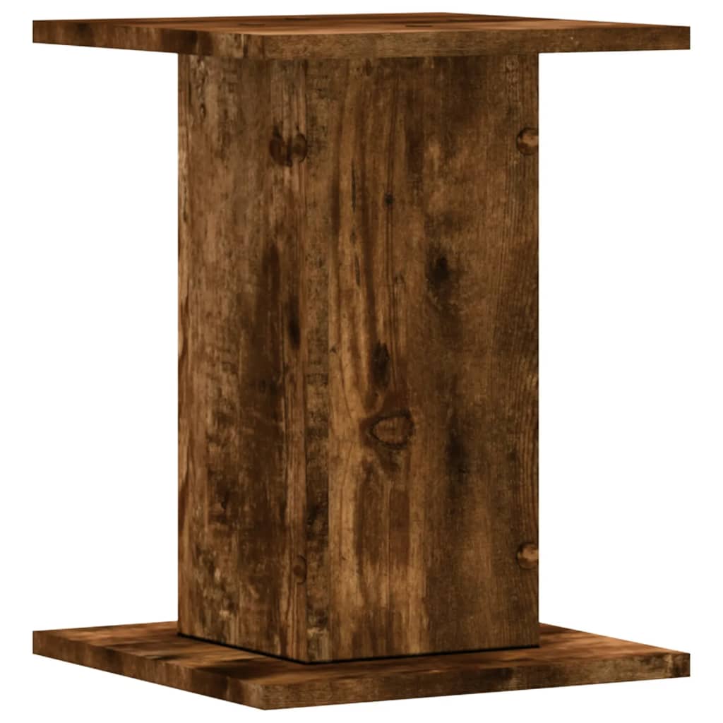 Plantestativer 2 Stk Røkt Eik 30X30X40 Cm Konstruert Tre