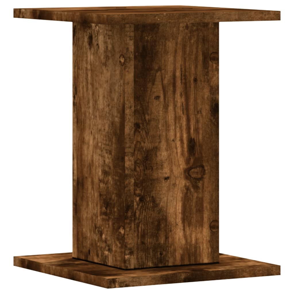 Plantestativer 2 Stk Røkt Eik 30X30X40 Cm Konstruert Tre