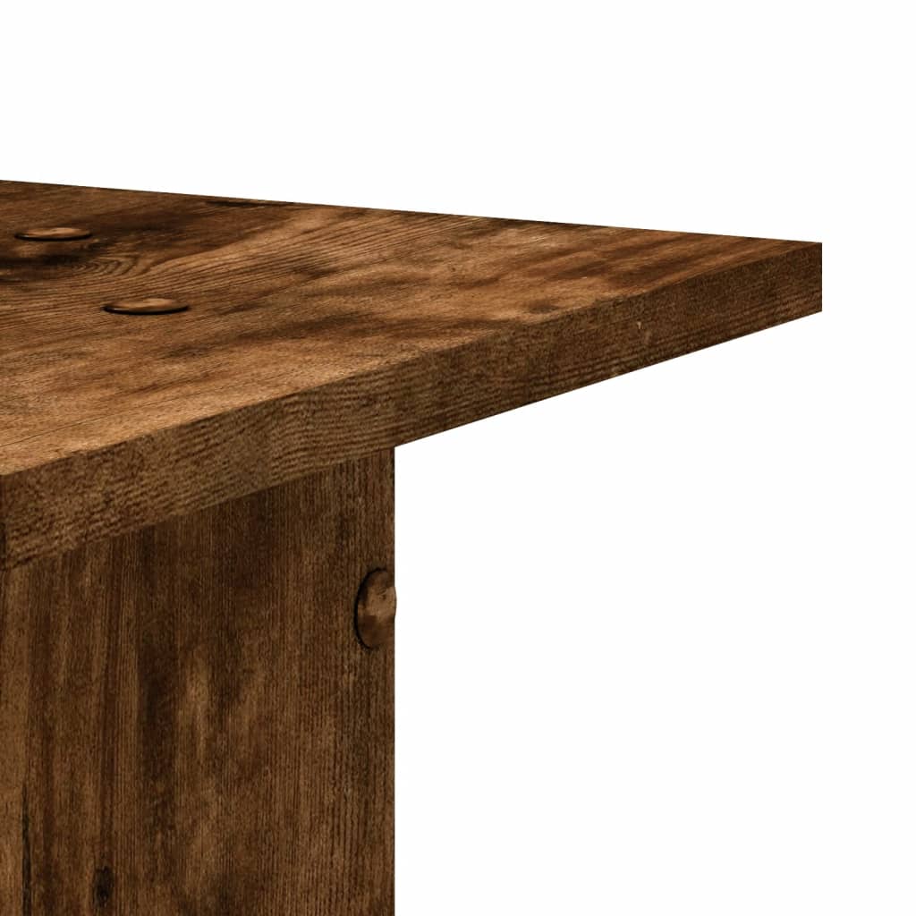 Plantestativer 2 Stk Røkt Eik 30X30X40 Cm Konstruert Tre