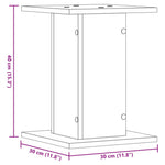 Plantestativer 2 Stk Artisan Eik 30X30X40 Cm Konstruert Tre