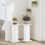 Plantestativer 2 Stk Hvit 30X30X60 Cm Konstruert Tre