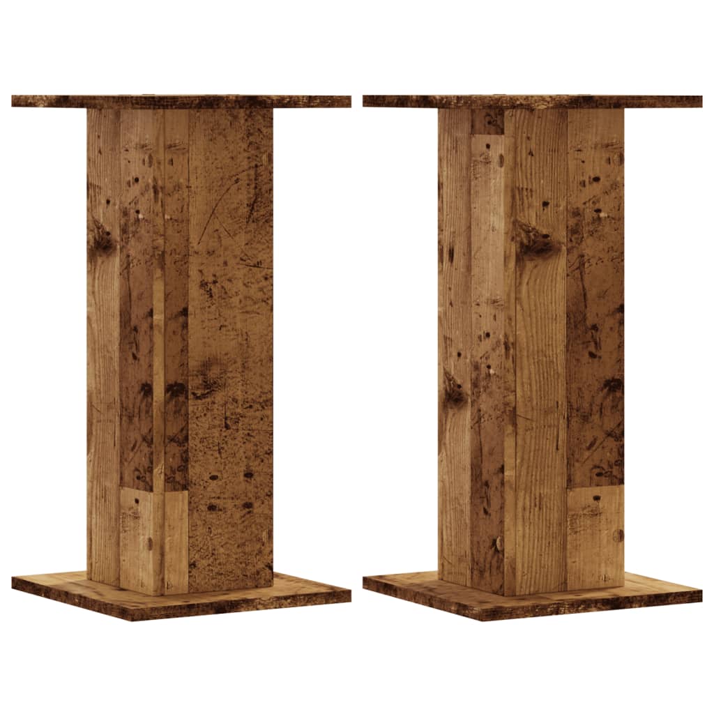 Plantestativer 2 Stk Gammelt Tre 30X30X60 Cm Konstruert Tre