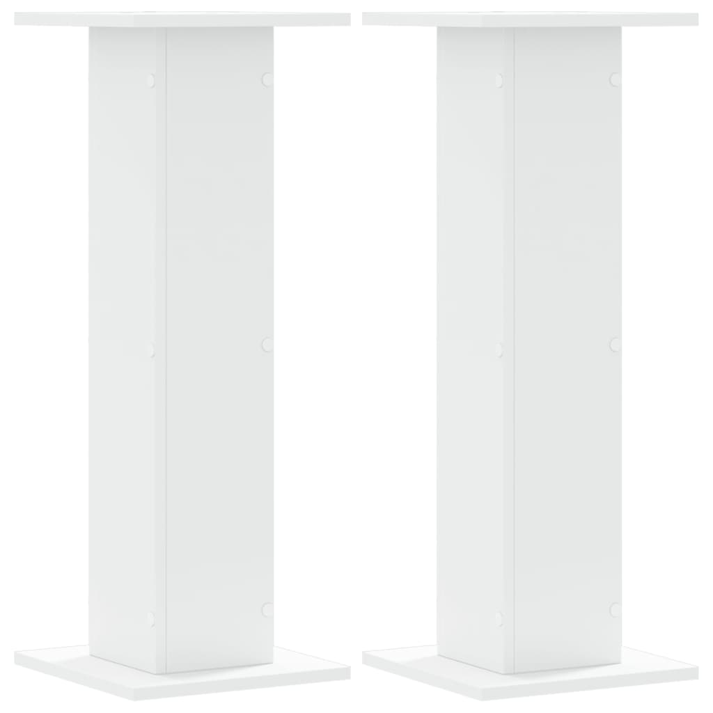 Plantestativer 2 Stk Hvit 30X30X80 Cm Konstruert Tre