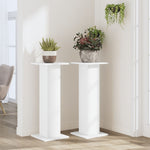 Plantestativer 2 Stk Hvit 30X30X80 Cm Konstruert Tre