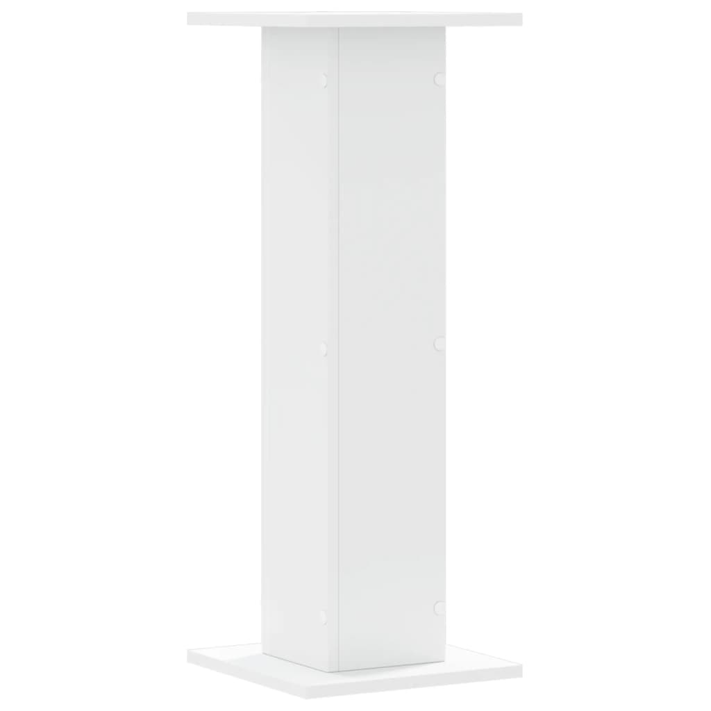 Plantestativer 2 Stk Hvit 30X30X80 Cm Konstruert Tre