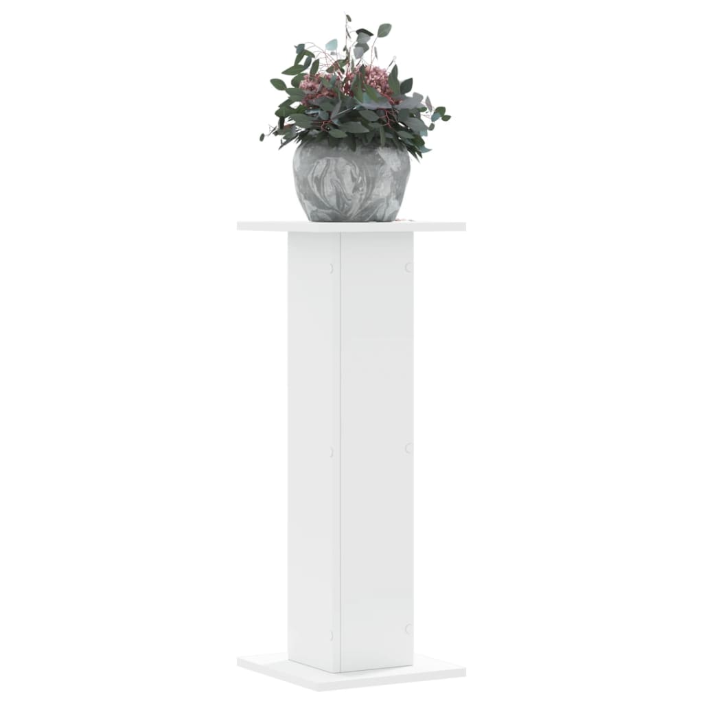 Plantestativer 2 Stk Hvit 30X30X80 Cm Konstruert Tre
