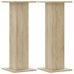 Plantestativer 2 Stk Sonoma Eik 30X30X80 Cm Konstruert Tre