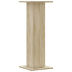Plantestativer 2 Stk Sonoma Eik 30X30X80 Cm Konstruert Tre