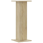 Plantestativer 2 Stk Sonoma Eik 30X30X80 Cm Konstruert Tre