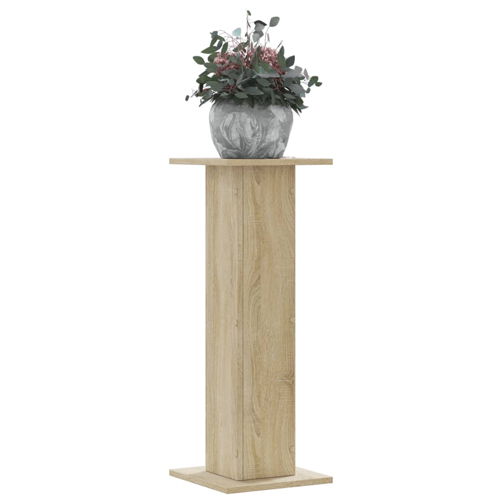 Plantestativer 2 Stk Sonoma Eik 30X30X80 Cm Konstruert Tre