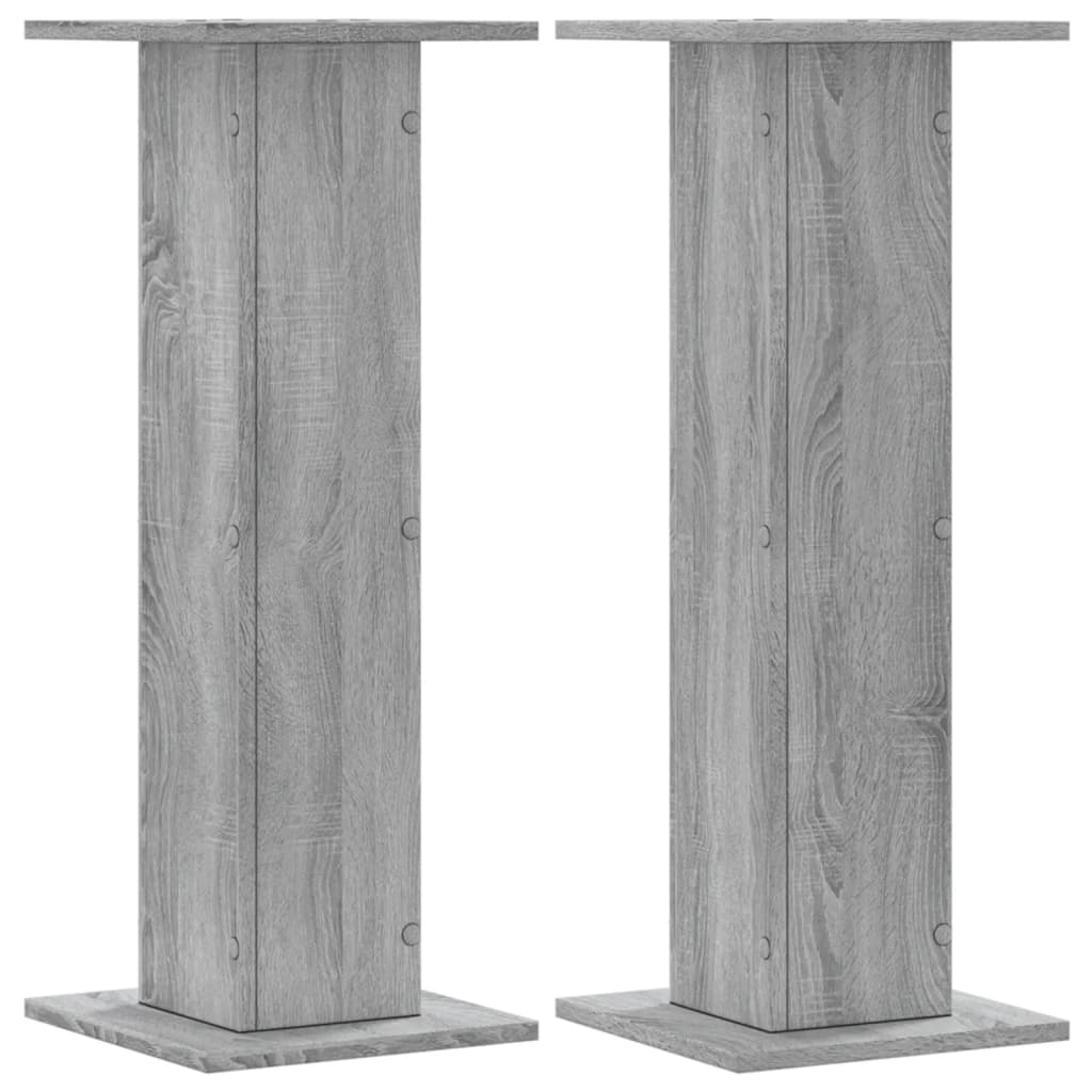 Plantestativer 2 Stk Grå Sonoma 30X30X80 Cm Konstruert Tre