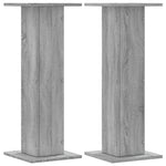 Plantestativer 2 Stk Grå Sonoma 30X30X80 Cm Konstruert Tre