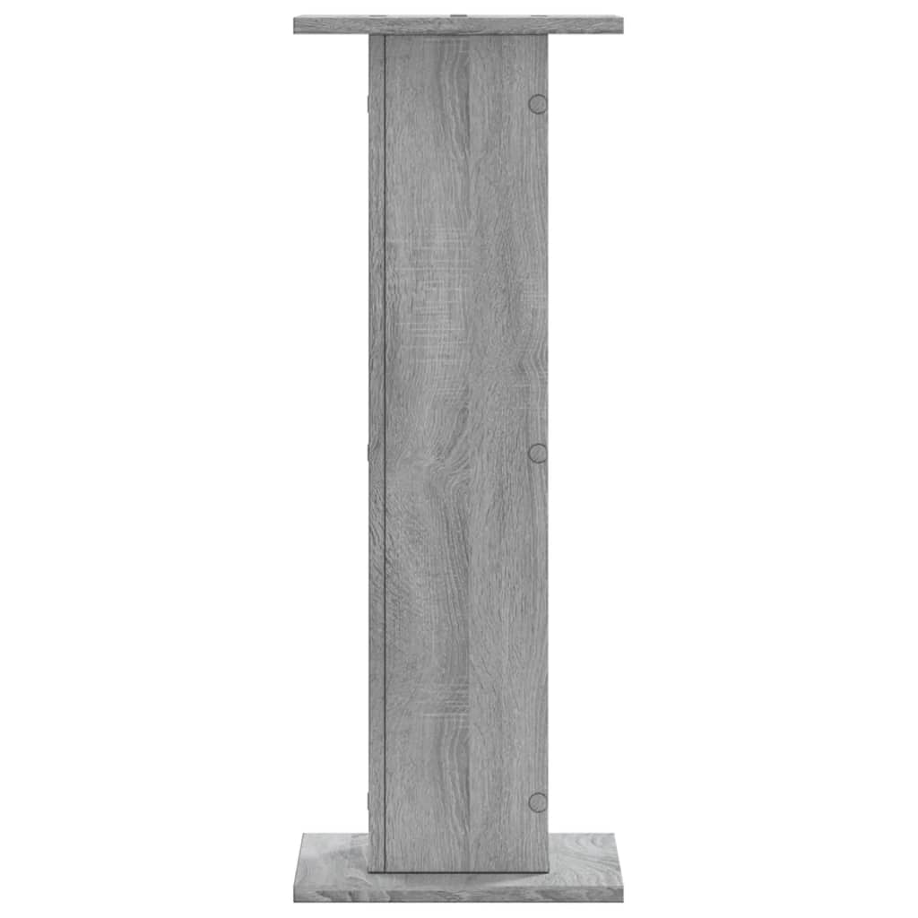 Plantestativer 2 Stk Grå Sonoma 30X30X80 Cm Konstruert Tre