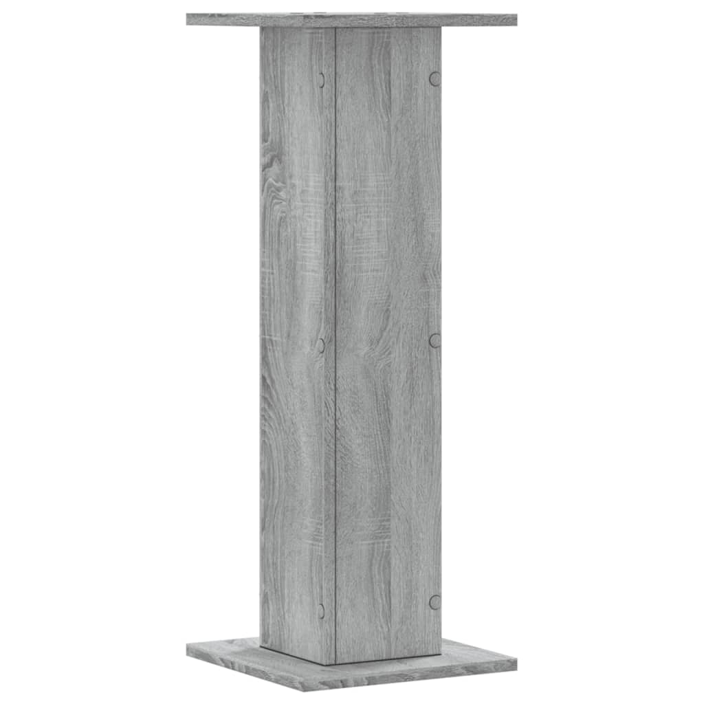 Plantestativer 2 Stk Grå Sonoma 30X30X80 Cm Konstruert Tre